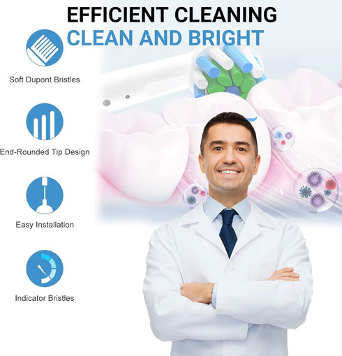 Replacement Toothbrush Heads Compatible with Oral B Braun Electric Toothbrush, 16 Pack, Precision Clean Brush Heads for