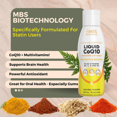 Liquid CoQ10 120mg, 35 Servings in 17 oz Bottle - Bioavailable Ubiquinone for Heart, Bone, Skin Health, Natural
