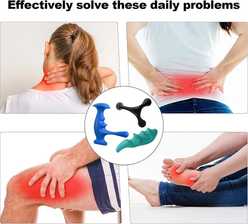 hautllaif Set 1 1 4-Legged Manual Trigger Point Massage Tool and Thumb Saver for Full Body Deep Tissue Massage, Include
