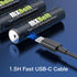 AAA Rechargeable Battery USB C 1.5V 1200mWh High Capacity, 6-Pack with USB C Port Cable
