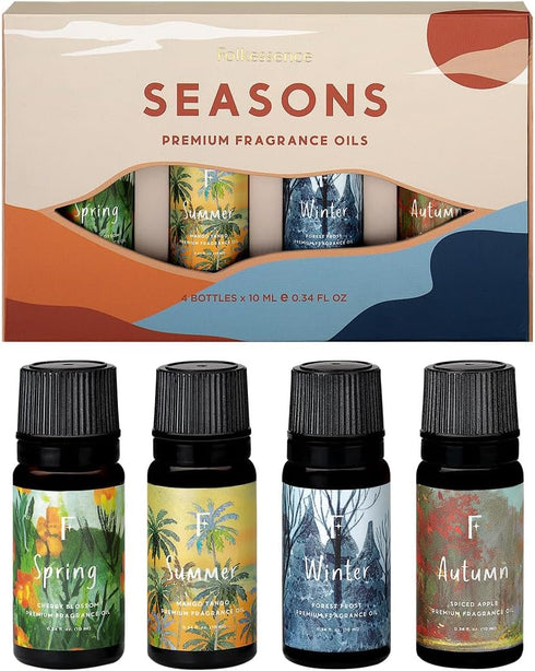 Folkulture Essential Oils for Diffuser for Home, Set of 4 Essential Oils, Diffuser Oils Scented, Essential Oils for