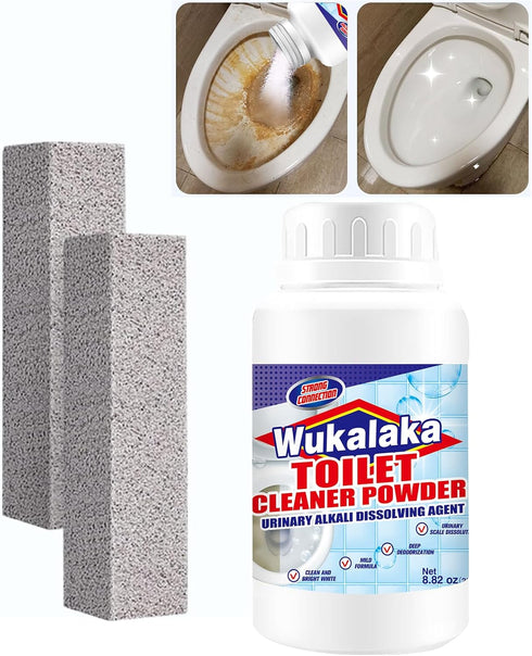 Pumice Stone Toilet Cleaning Bowl Stick - Powerfully Cleans Hard Water Rings, Calcium Buildup, Suitable for Bathroom