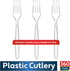 360 Count Heavy Duty Clear Plastic Forks, Premium Disposable Cutlery Set, BPA Free, Durable for Parties and Events