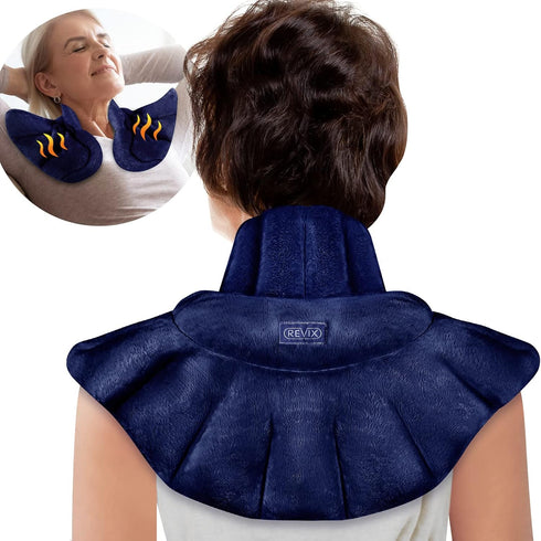 REVIX Weighted Microwave Heating Pad for Neck, Shoulders, and Back Pain Relief, Herbal Aromatherapy Neck Warmer