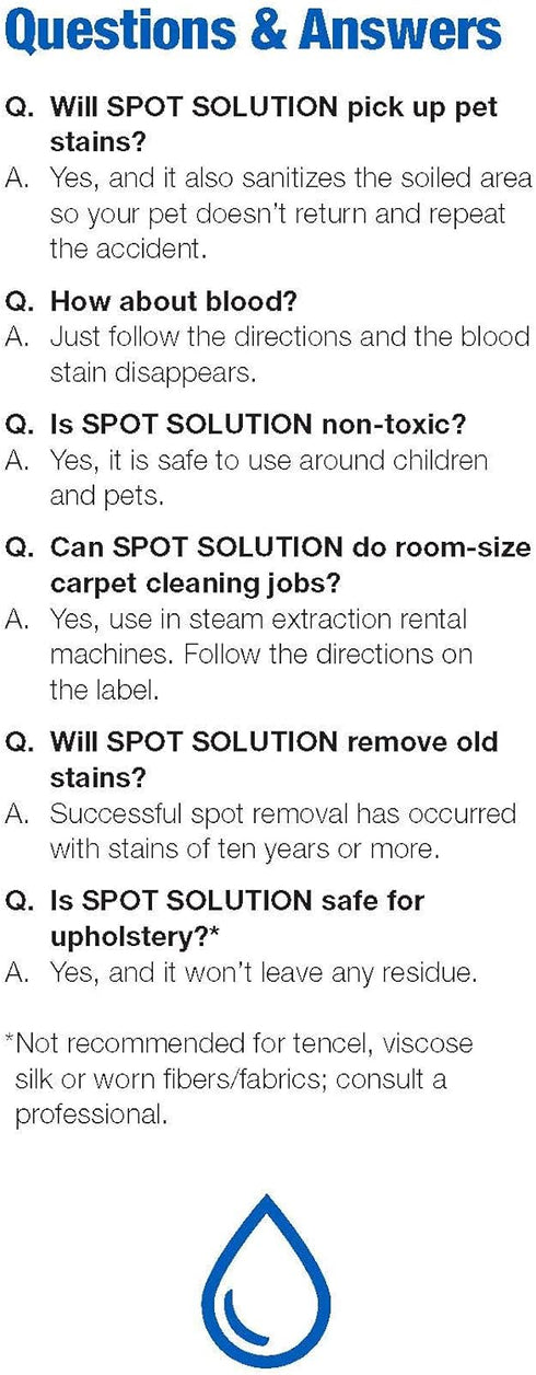 Carpet & Upholstery Spot Cleaner – Odor Free Stain Remover for Pet & People Stains – 32 Oz Ideal Indoor Cleaning