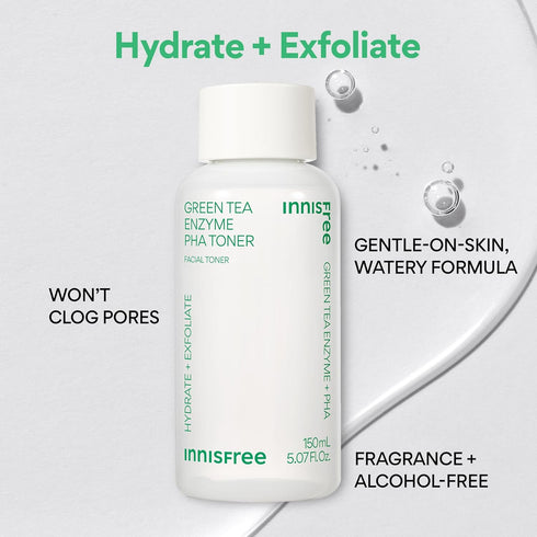 innisfree Green Tea Seed Hyaluronic Serum - Korean Face Serum with Panthenol and Niacinamide for Hydration