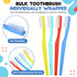 CHENGU 200 Pack Disposable Toothbrush, Individually Wrapped Travel Toothbrushes for Adults, Soft Bristle, Multicolor