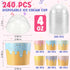 Jingmore 240 Pack 4 oz 5 Summer Ice Cream Paper Cups with Lids Disposable Ice Cream Bowls Paper Treat Dessert Cups