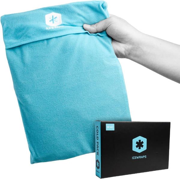 ICEWRAPS 10”x14” Reusable Ice Pack - Multipurpose Flexible Cold Therapy Clay Ice Packs for Knee and Back Relief