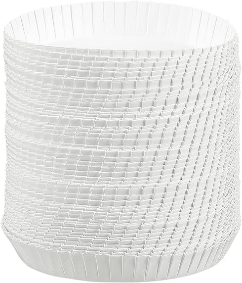 100Pcs Disposable Paper Cup Cover, Recycled Hot Cup Lid for Tea Coffee Mug, Stackable for Cafe Hotel