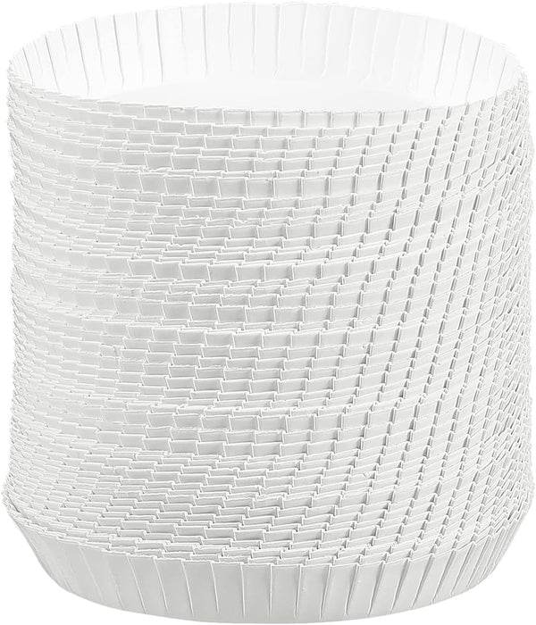 100Pcs Disposable Paper Cup Cover, Recycled Hot Cup Lid for Tea Coffee Mug, Stackable for Cafe Hotel