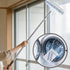 Pawy Pawy 2-in-1 Shower Squeegee for Glass Doors, Telescopic Squeegee for Window Cleaning with Microfiber Scrubber