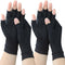 2 Pairs Copper Compression Gloves for Arthritis, Carpal Tunnel Pain Relief, Anti-Slip Fingerless Hand Gloves (L)