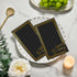 Horaldaily Birthday Disposable Paper Decorative Guest Napkins, Happy Birthday Gold Foil Black Elegent Celebration Hand