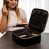 Not Made In China Makeup Bag Travel Organizer, Small Crocodile Cosmetic Case with Adjustable Dividers for Beauty Artists