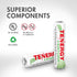 Tenergy Centura AAA NIMH Rechargeable Battery, 800mAh Low Self-Discharge, 12 Pack