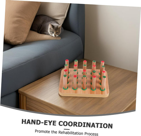 UPKOCH Wooden Dexterity Training Board - Occupational Therapy Finger Strength Tool