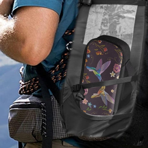 Diabetic Supplies Carrying Case Bag for Blood Glucose Monitor Kit, Testing Kit with Meter, Lancets, Retro Hummingbirds
