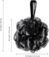 Yoget Bath Loofah Sponge, 4 Pack Black 60G Shower Mesh Ball Soft Pouf Body Scrubber for Exfoliating Skin