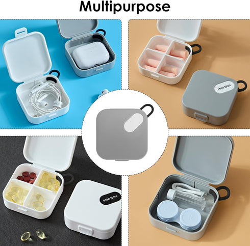 2 Pack Portable Ear Plug Carrying Cases, Waterproof Earplug Case with Keychain, Travel Carry Case for Earplugs