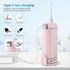 Mini Portable Water Flosser, Telescopic Tank, 4 Modes, IPX7 Waterproof, Teeth Cleaner for Home & Travel (Pink)