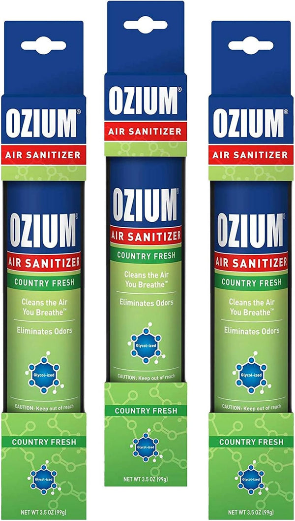 Ozium Air Sanitizer 3.5 oz Spray, Country Fresh (3)