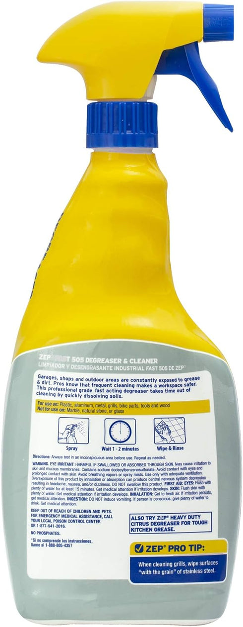 ZU50532 505 32 32 Oz, Zep Fast Cleaner and Degreaser Ounces, Fl clear