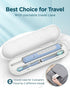 Rtauys M5 Rechargeable Sonic Electric Toothbrush - Power Toothbrush with 8 Brush Heads, Travel Case, Light Blue