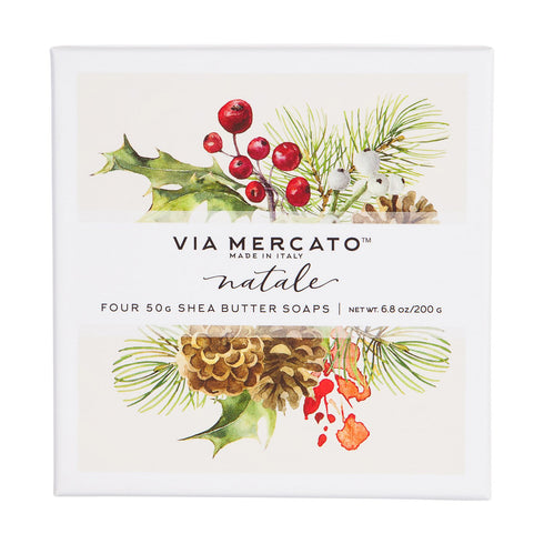 Natale Luxury Gift Box Shea Butter Soap Set of 4, 50g Each - Natale