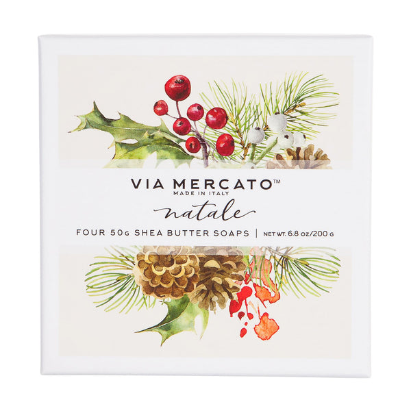 Natale Luxury Gift Box Shea Butter Soap Set of 4, 50g Each - Natale