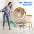 oshang OG7 Flat Mop and Collapsible Bucket, Mop and Bucket for Floor Cleaning, Foldable with Wheels, 2 Microfiber Pads