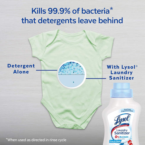 Lysol Laundry Sanitizer Additive, Free & Clear, Unscented, 90 Fl Oz (Pack of 1)