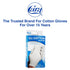 Moisturizing Eczema 100% Premium Cotton Gloves, Large, White, Cara, 1 Pair