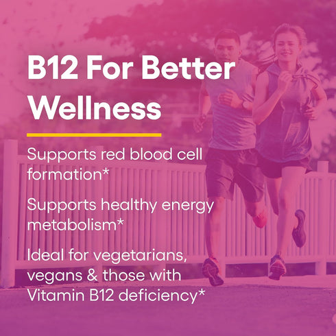 Natural Factors Vitamin B12 Methylcobalamin 5000 mcg, 60 Tablets, Chewable Support for Energy and Immune Health