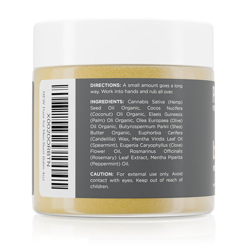 Pure for Men Bum Balm - Raw Lotion for Men, All Purpose Skin Hydration & Deodorizing Balm, 3.8 oz.