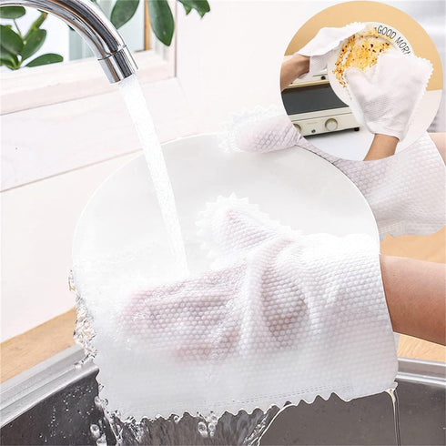 Home Disinfection Dust Removal Gloves: Microfiber Dust Remove Glove, Non-woven Fish Scale