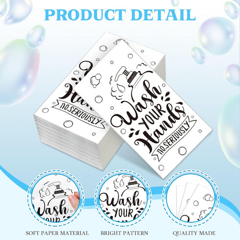 200 Pack Disposable Bathroom Paper Napkins, Decorative Hand Towels for Parties and Events