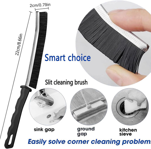 6Pcs Hard Bristle Crevice Cleaning Brush Tool, Multifunctional Bathroom Gap Brush, Grout Cleaner Brush