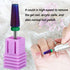 Lavinda 5 in 1 Nail Drill Bit, Coarse Grit Heavy Duty Carbide Tungsten for Fast Acrylic Gel Removal, 3/32" (Purple)