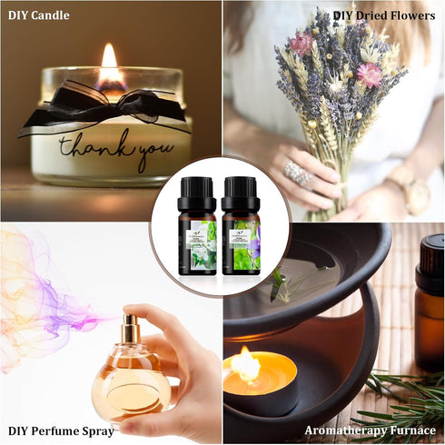 Flower Essential Oils Set, 6x10ml Aromatherapy Oil Gift Kit for Diffuser, Humidifier, Fragrance - Gardenia, Magnolia,