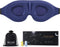 MZOO Sleep Eye Mask for Side Sleepers - 3D Light Blocking Patented Design Night Blindfold, Blue