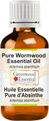 Pure Wormwood Essential Oil (Artemisia Absinthium) Steam Distilled, 15ml (0.50 oz)