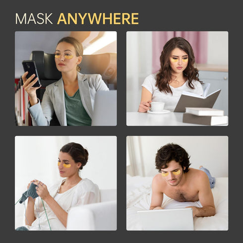 30 Pairs 24K Gold Under Eye Patches, Face Masks for Dark Circles and Puffy Eye Bags, Collagen Skincare