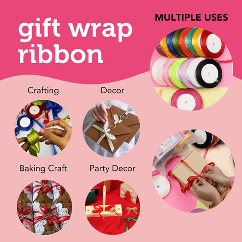 Incraftables Curling Ribbon, 15 Colors, 1/2 Inch Thin String, 60ft Each Color for Gift Wrapping, Crafts