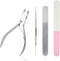 Stellmacher Toenail Clippers, Professional Nail Care Kit with Stainless Steel Nail Clipper, 4 Pieces Manicure &