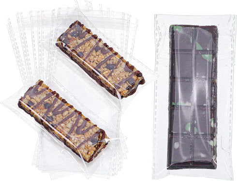 JCXGRVC 50Pack 3x6Inches Granola Bar Bags Dubai Pistachio Chocolate Bags Cakesicle Bag Rice