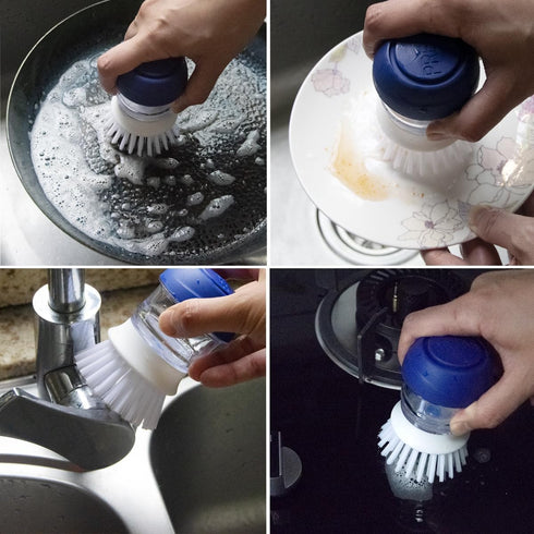 Set, 2 2 CELOX Cleaning Brush Dish Brush with soap Dispenser & Heavy Duty Scrub Brush