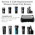 Series 3 32B Replacement Shaver Head for Braun, Foil & Cutter Razor Replacement Head, Compatible with Braun 301S, 310S,