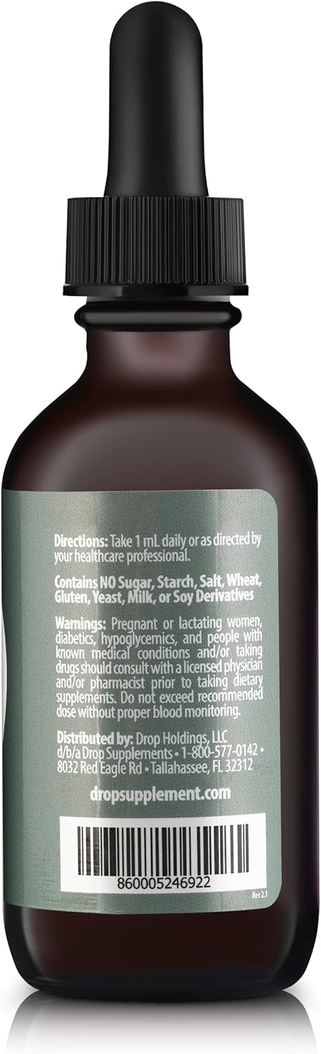 Vitamin D3 + K2 Drops - 1000 IU Plant Based D3 and 45 mcg K2 Liquid Supplement for Bone Strength