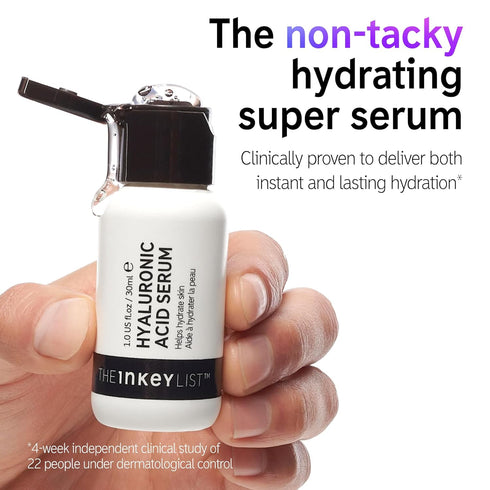 The INKEY List Hyaluronic Acid Serum - Hydrate Dry Skin, Plump Fine Lines & Wrinkles, 1.0 fl oz